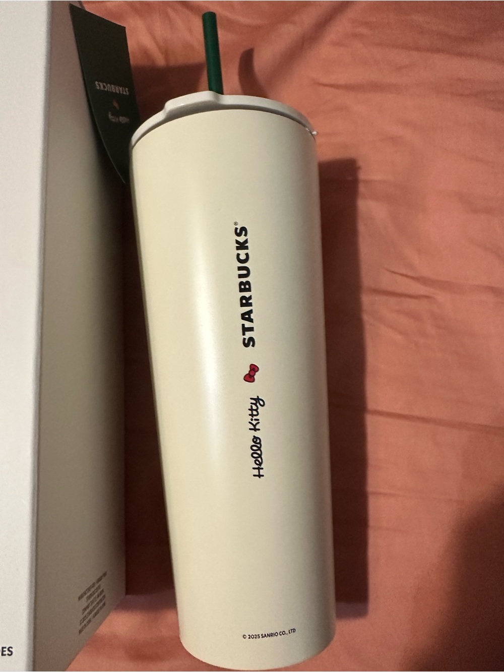 STARBUCKS Hello Kitty Cream Tumbler and STARBUCKS Peanuts tumbler new with tags - Picture 3 of 7